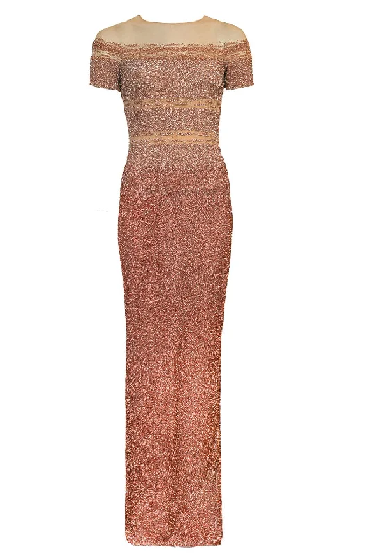 affordable plus size dresses & jumpsuits Ombre Signature Sequin Gown