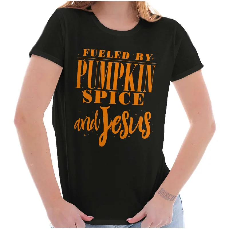 Women’s bold statement shirts Fueled by PSLs and Jesus Ladies T Shirt