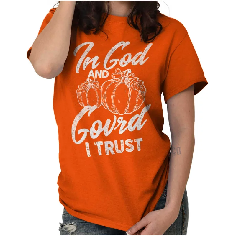 Women’s modern print T-shirts In God I Trust T Shirt