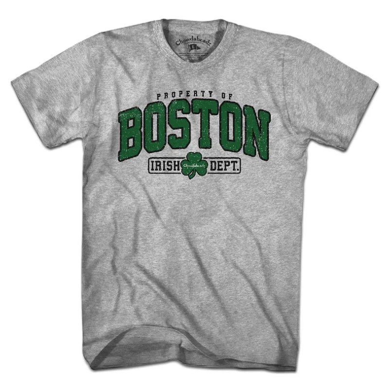 Women’s cute design T-Shirts Property of Boston Irish Dept. T-Shirt