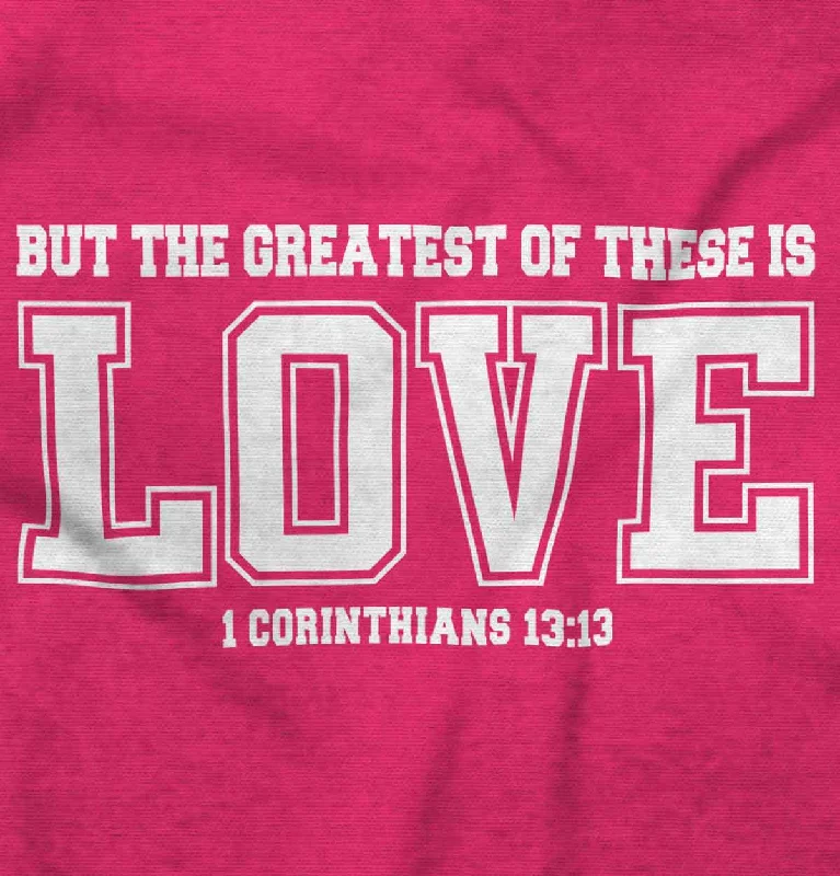 Women’s chic cotton tees Greatest is Love Nightshirt