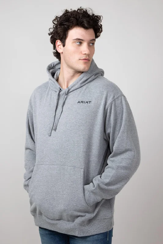 Stylish lace dresses for women Top Ariat Bold Hexagon Logo Hoodie for Men in Grey Heather | 10052005-GRY