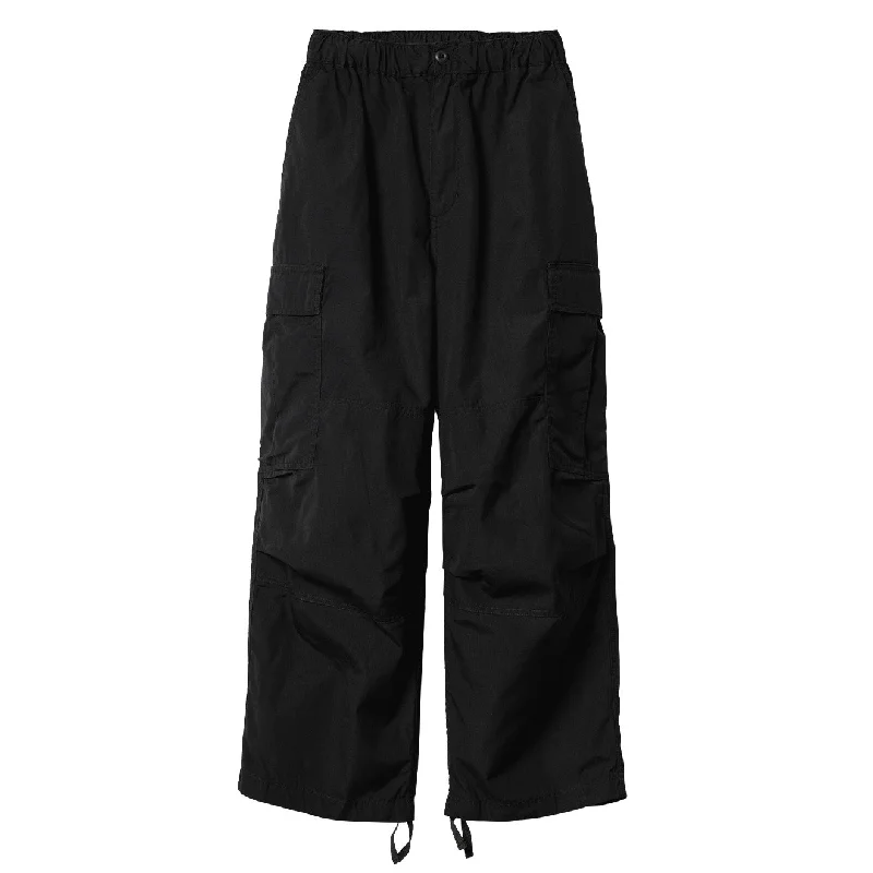 Long yoga leggings Carhartt WIP Womens Jet Cargo Pant Black Rinsed