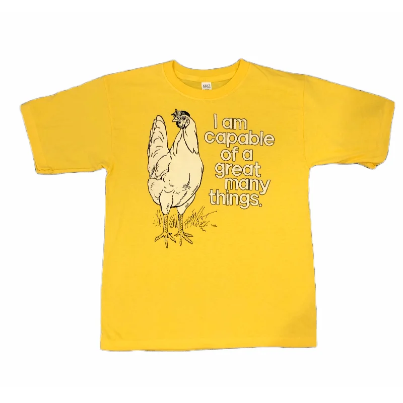 Women’s casual cool tees Positive Chicken Youth T-shirt - Yolk Yellow