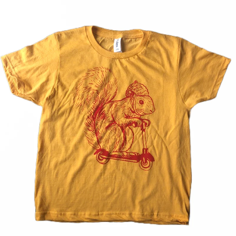 Women’s creative cotton T-shirts Squirrel on a Bird Youth T-shirt - Ketchup and Mustard