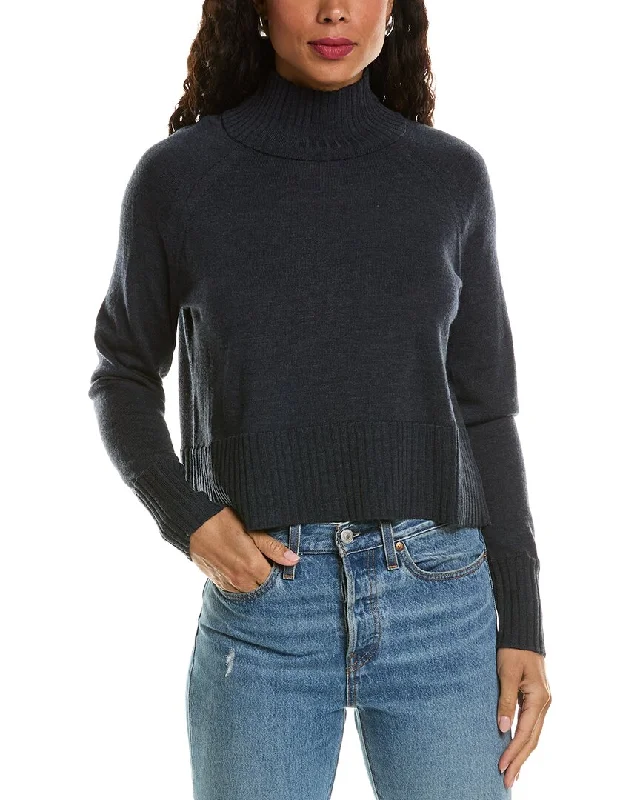 Long knit sweaters for women Eileen Fisher Turtleneck Wool Sweater