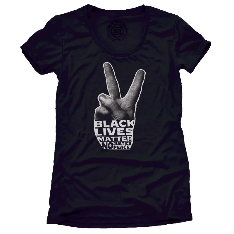 Women’s simple printed T-Shirts Women's Black Lives Matter Peace Hand T-shirt | Supports Racial Equality