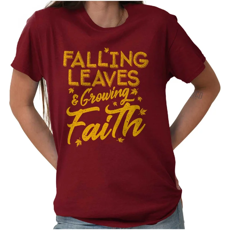 Women’s versatile T-Shirts Growing Faith Fall Vibes T Shirt