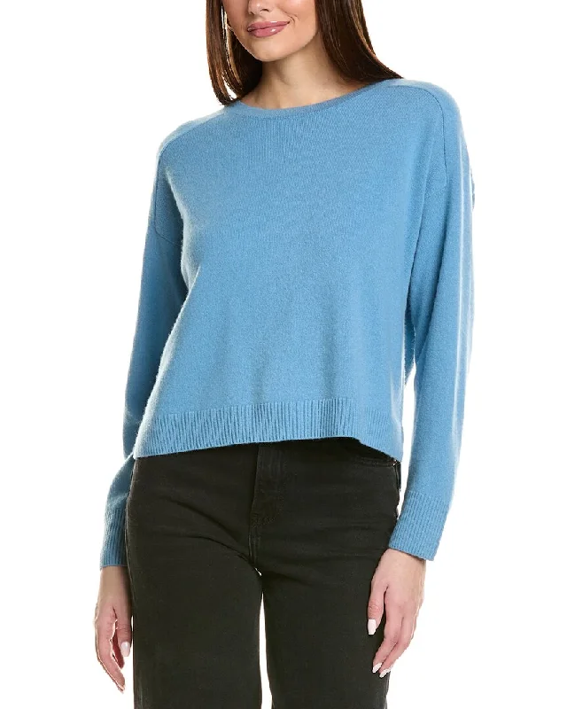 Layered sweaters for women Design History Crewneck Cashmere Sweater