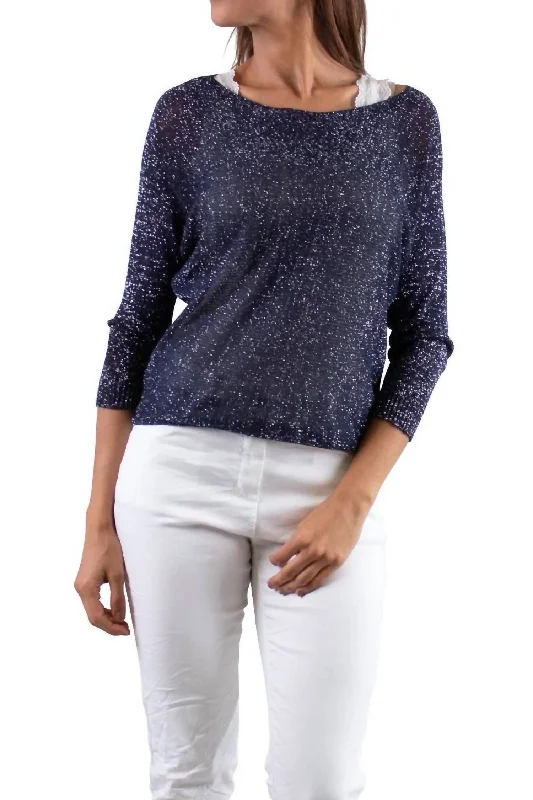 Women’s chic sweaters Aliocha Sparkle Sweater In Navy