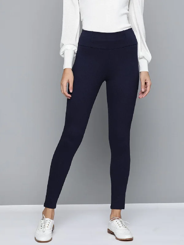 Leggings for dance and fitness Navy High Waist Jegging