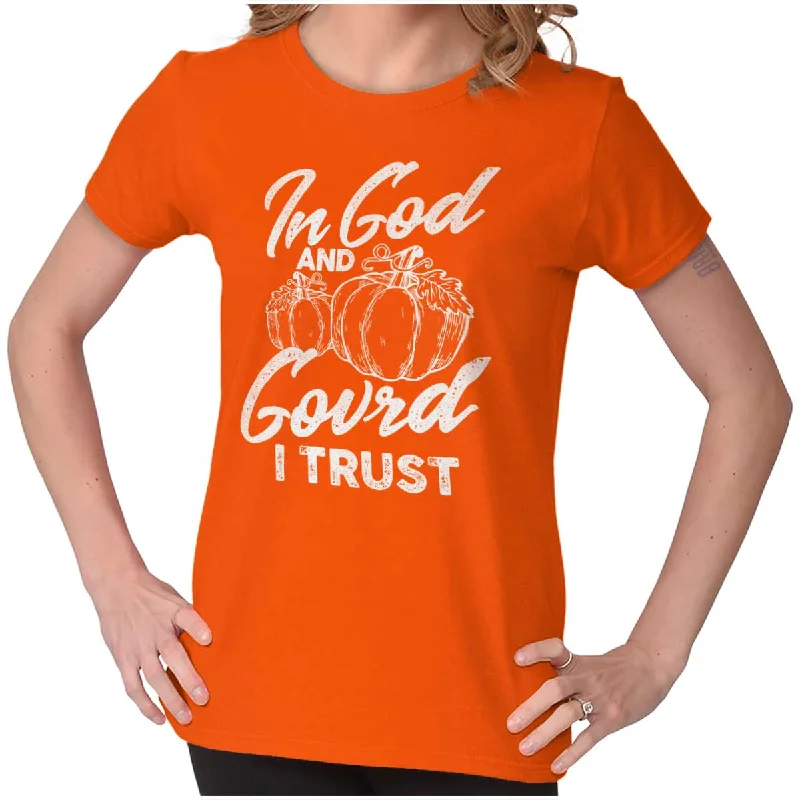 Women’s modern graphic T-shirts In God I Trust Ladies T Shirt