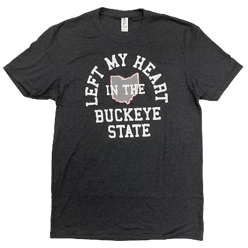 Women’s creative design T-Shirts Left My Heart in the Buckeye State Shirt