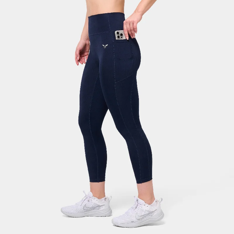 Full-length leggings for women Monogram 24" Leggings - Navy Print