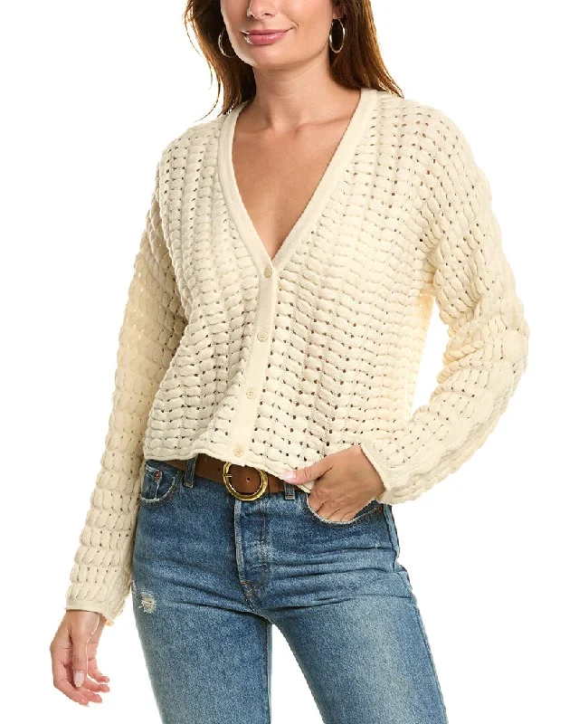 Relaxed fit sweaters Theory Hanelle Wool & Cashmere-Blend Cardigan