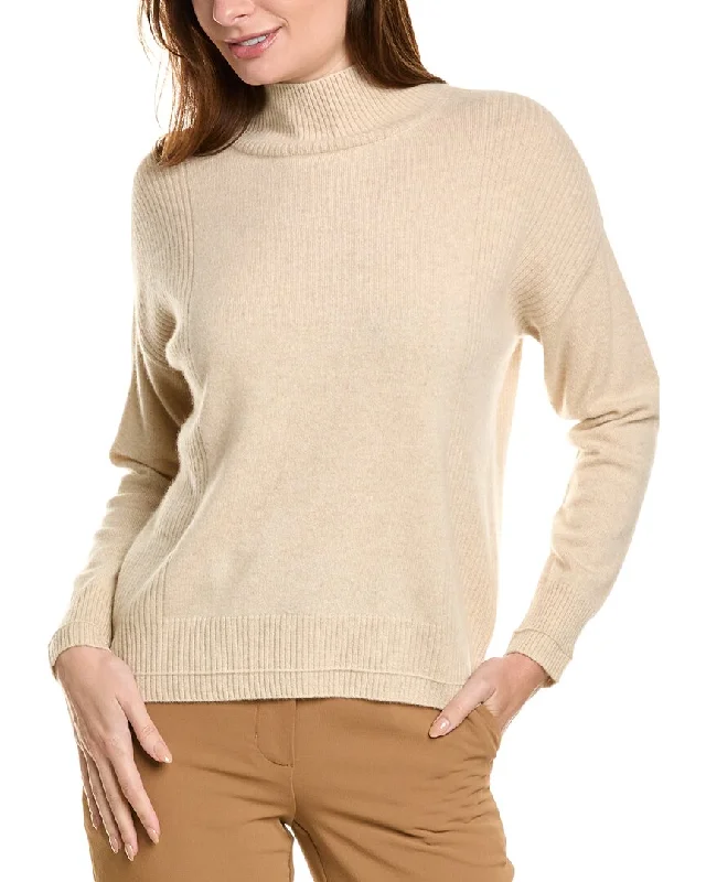 High-fashion sweaters for women Design History Mock Neck Cashmere Sweater