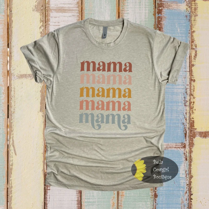 Women’s custom printed shirts Mama Vintage Mother's Day T-Shirt