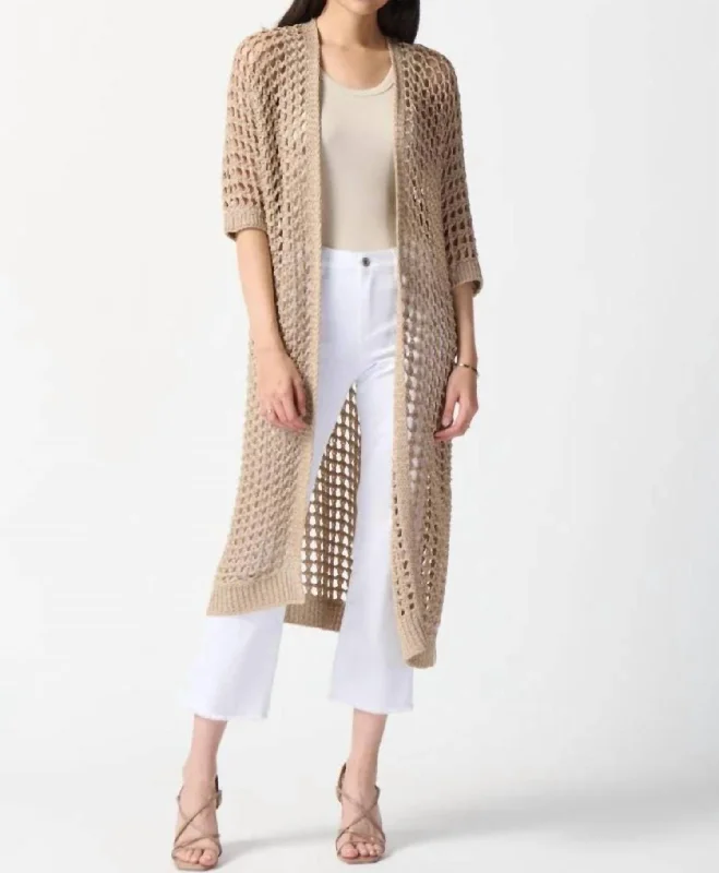 Soft and stylish sweaters Mint Cardigan In Champagne