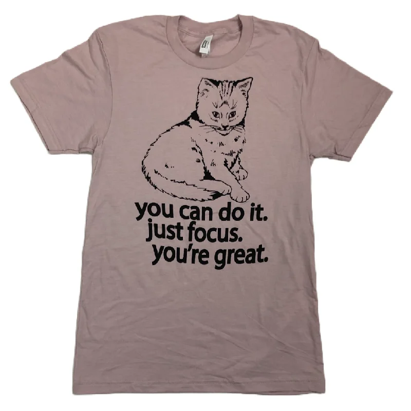 Women’s inspirational T-Shirts Focus Cat T-shirt - Classic Blush