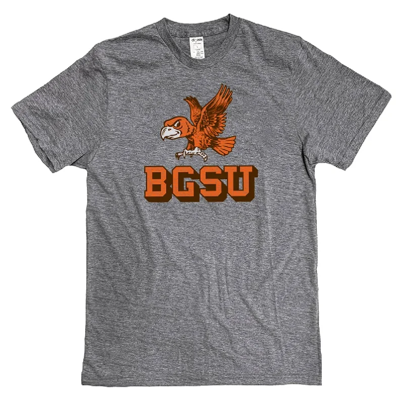 Women’s short sleeve T-Shirts BGSU Vintage Falcon Gray Shirt