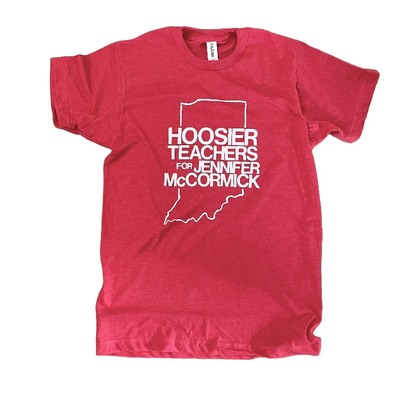 Women’s floral print T-Shirts Hoosier Teachers for Jennifer McCormick T-shirt