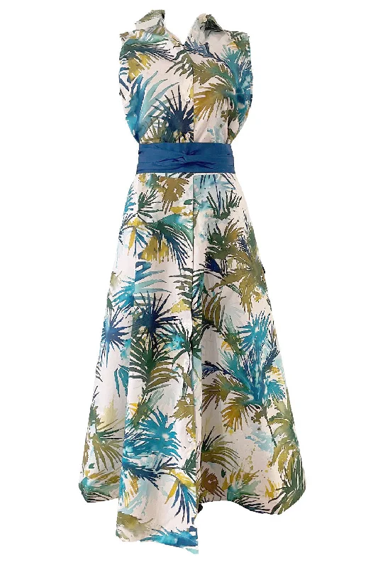 chic dresses & jumpsuits for office wear Carydra Dress - Watercolor Palms