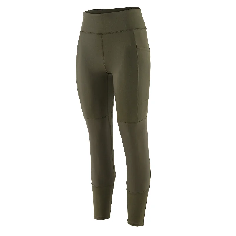 Shiny leggings for women Patagonia Womens Pack Out Hike Tights Pine Needle Green