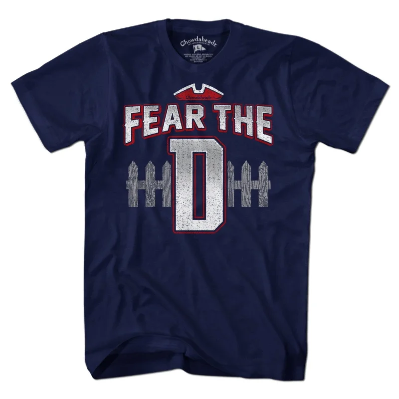 Women’s comfy graphic tees Fear the D New England T-Shirt