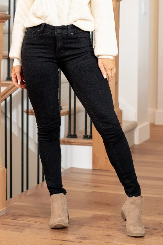 premium black jeans women Nadia Mid Rise Super Skinny