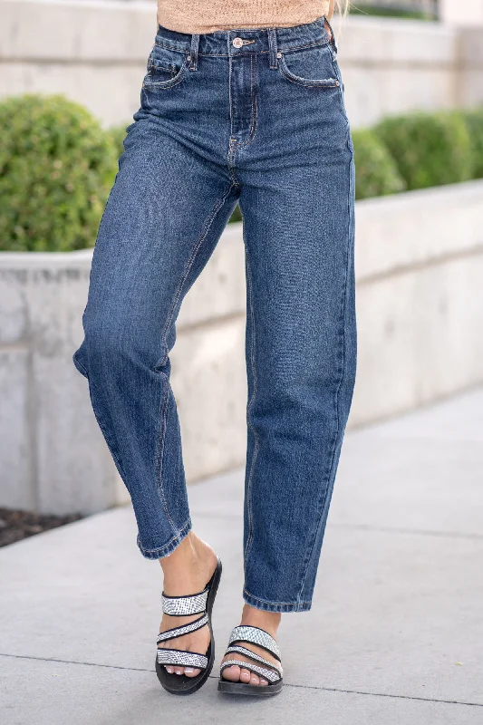 tapered jeans women Elle High Rise Balloon Fit