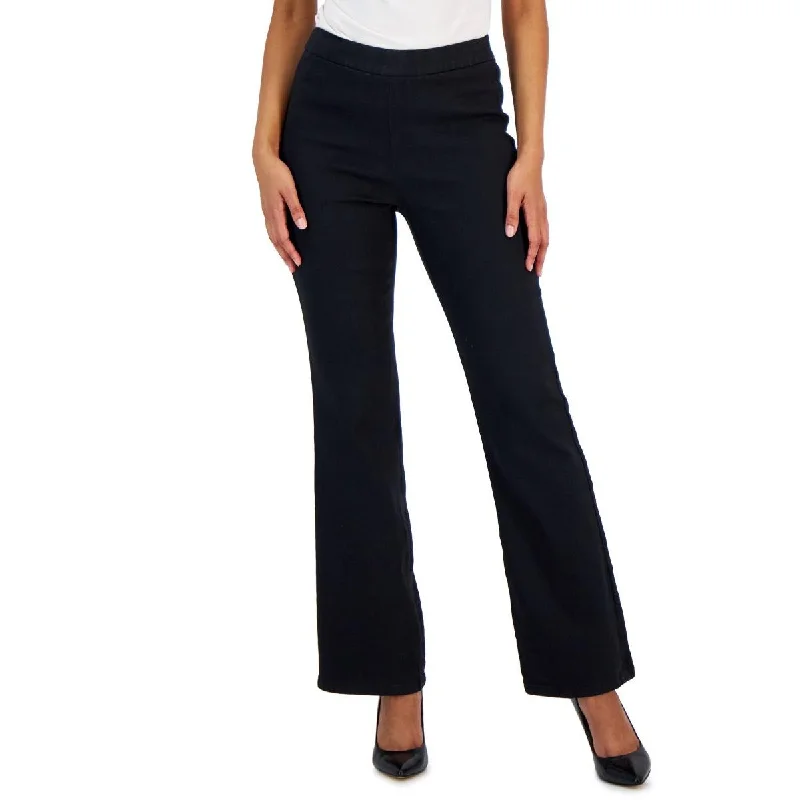 casual slim pants for women Anne Klein Womens High Rise Pull On Flared Pants