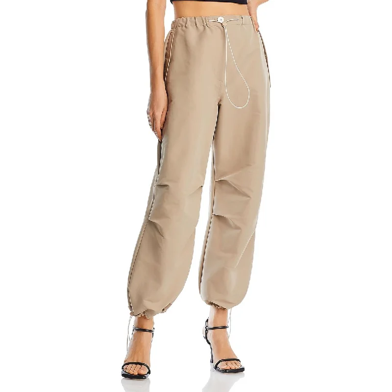 elegant office pants for women Avec Les Filles Womens High Rise Drawstring Cargo Pants