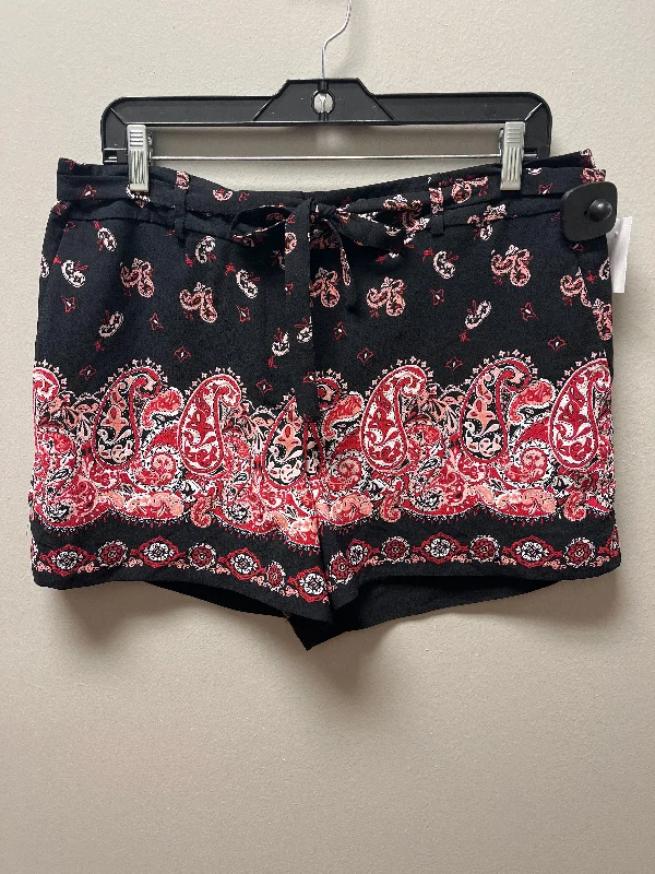 simple print women’s shorts Black & Red Shorts Loft, Size 10