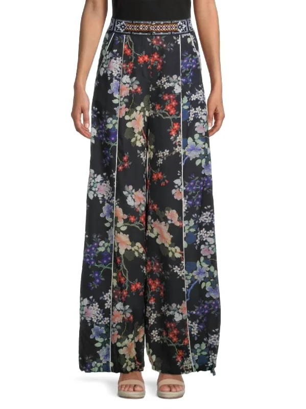 sleek casual pants Blossom Palazzo Pants In Floral