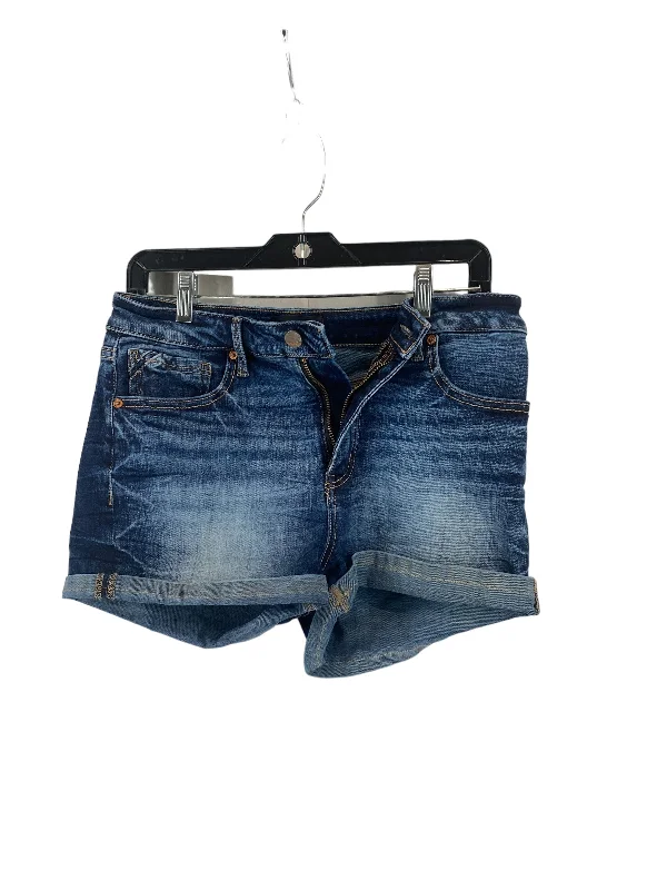 high waist shorts for women Blue Denim Shorts Buckle Black, Size 29