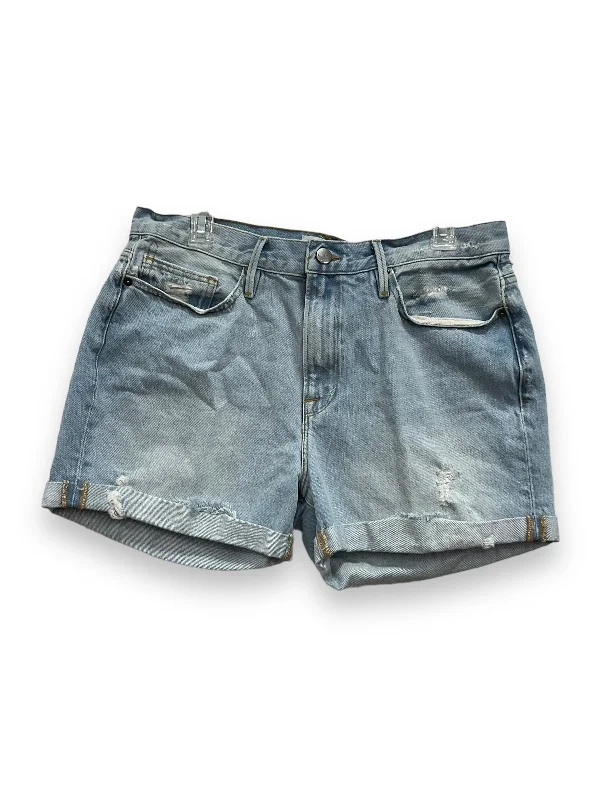 flattering fit shorts women Blue Denim Shorts Frame, Size 8