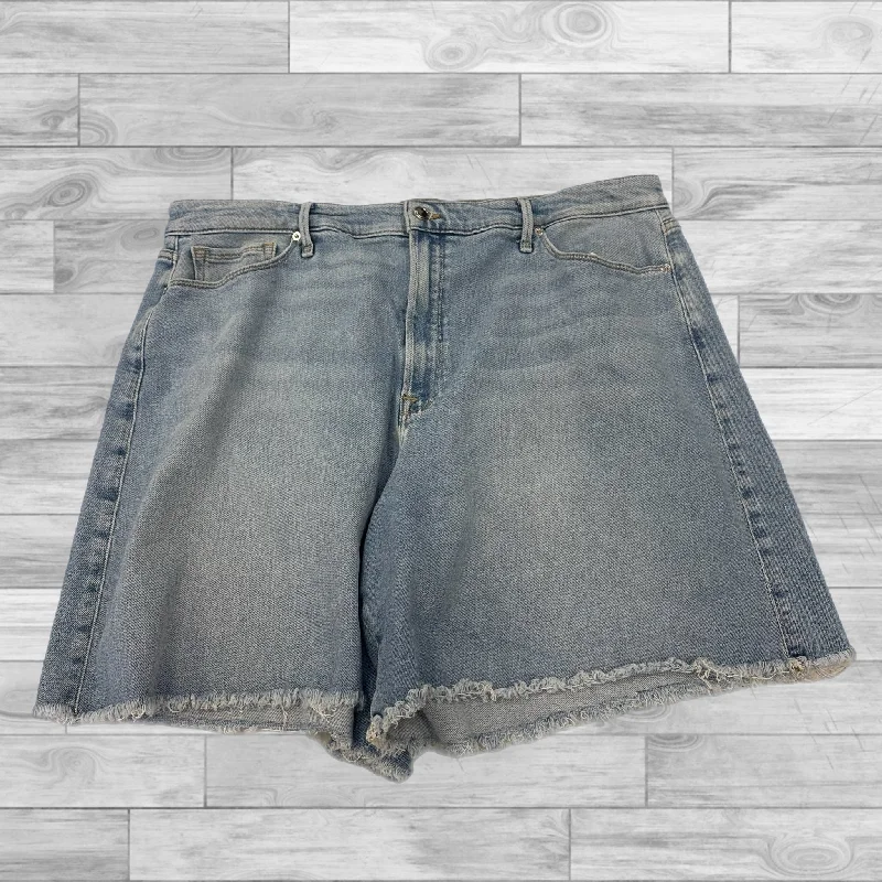 women’s shorts for working out Blue Denim Shorts Good American, Size 18