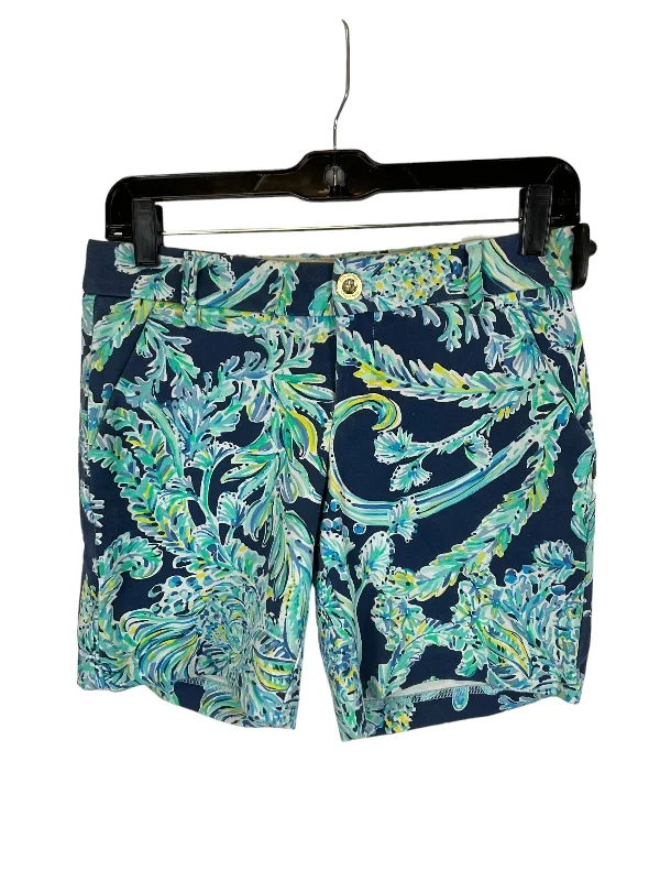 short shorts for summer women Blue Shorts Designer Lilly Pulitzer, Size 0