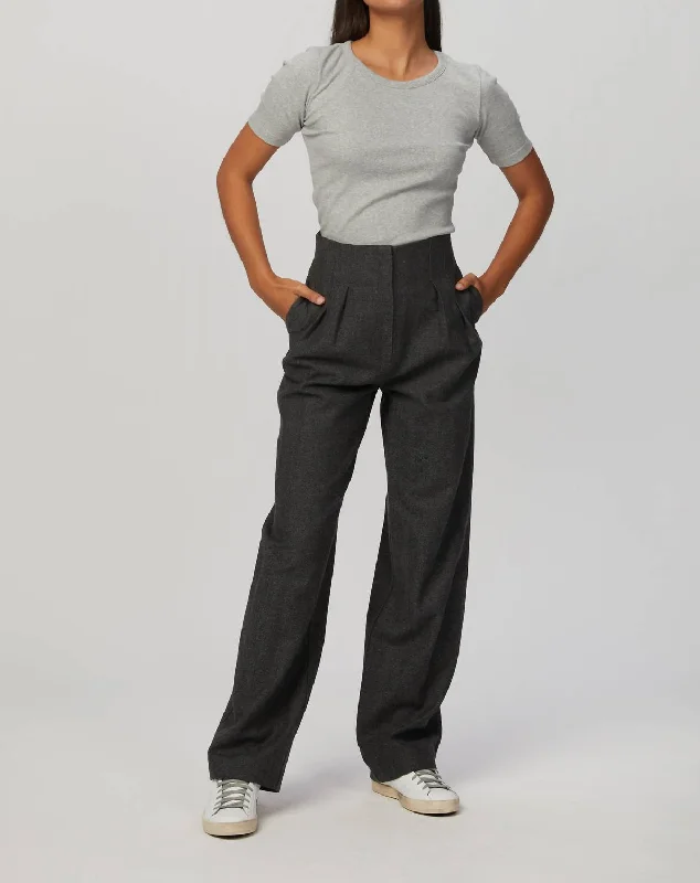 women's jogger pants Clyde Herringbone Pants In Antracite