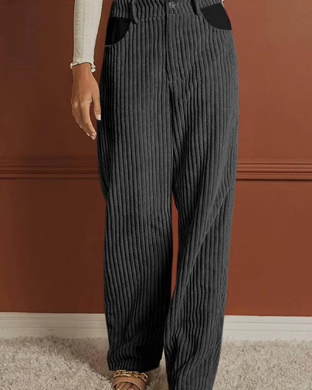 summer pants for formal occasions Corduroy Pants In Grey