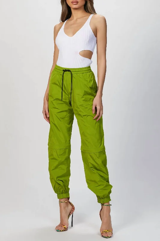 trendy pants for women Detachable-Leg Track Pant In Pistachio