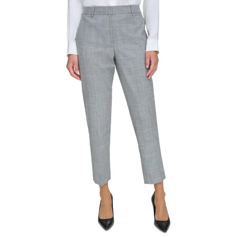 tailored women's pants for travel DKNY Womens Ankle Pants Mid Rise