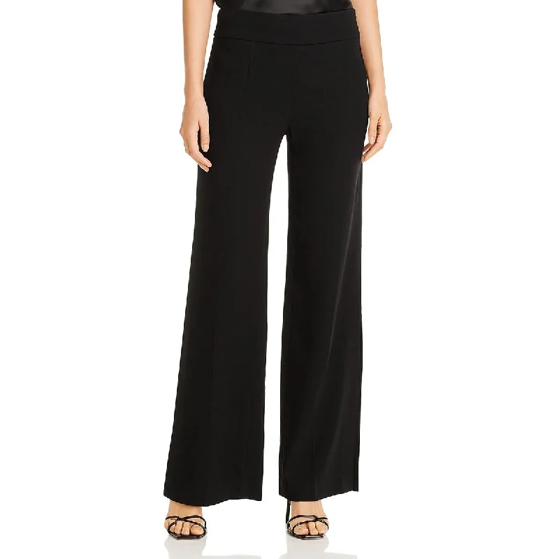 elegant work pants for women Elie Tahari Womens Haidee Slit Wide Leg Dress Pants