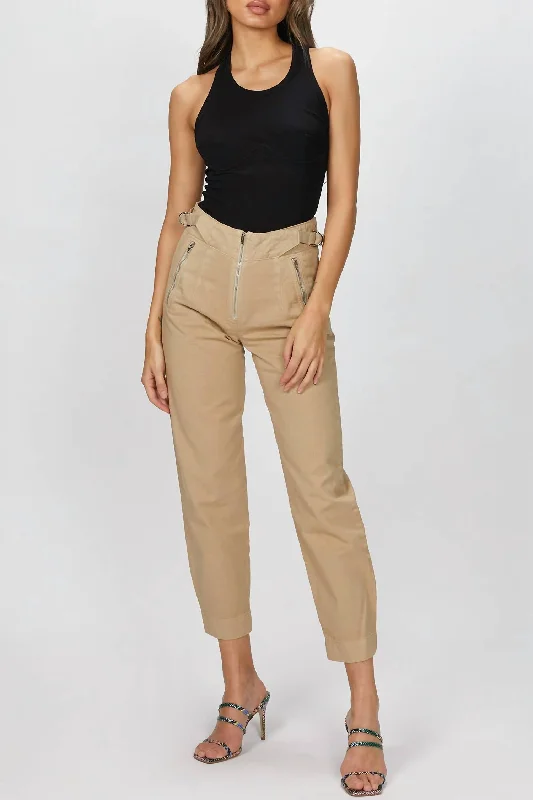 trendy plus size pants for women Gilles Pant In Khaki