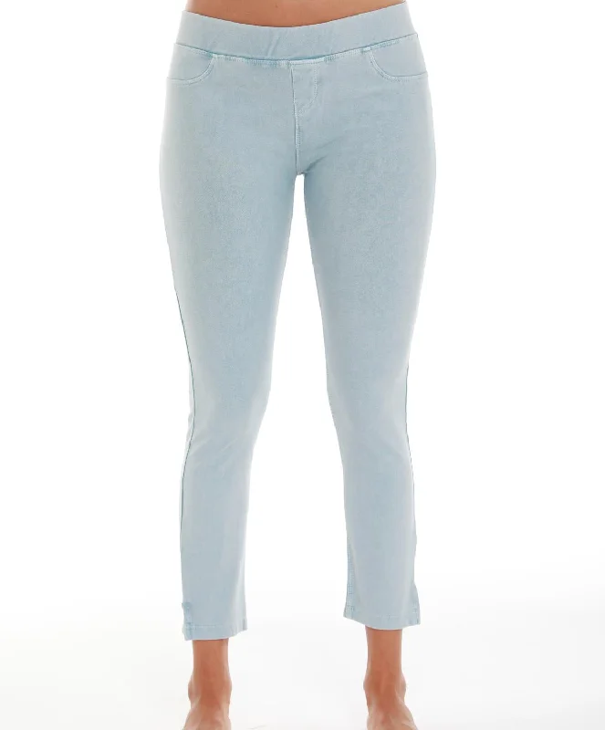 flattering pants for women High Rise Capri In Denim