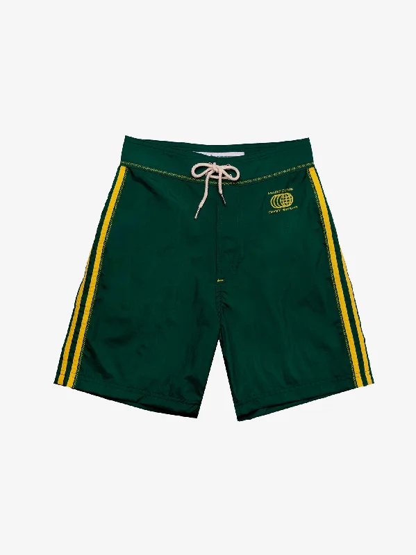 women’s soft workout shorts Made Some Long Shorts - Green & Yellow