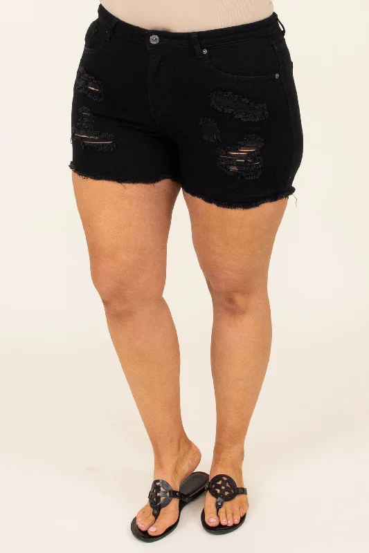 ultra-comfy denim shorts women Midnight Dance Shorts, Black