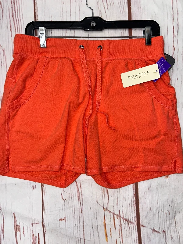 women’s cotton workout shorts Orange Shorts Sonoma, Size 2