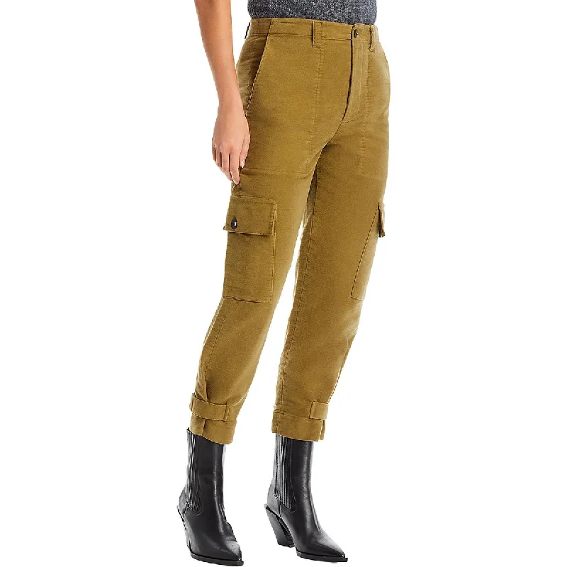 trendy office pants for curvy women Proenza Schouler Womens Cotton Cropped Cargo Pants