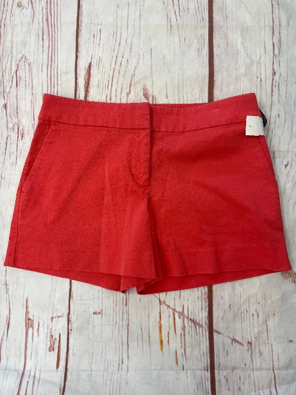 printed denim shorts women Red Shorts Loft, Size 2